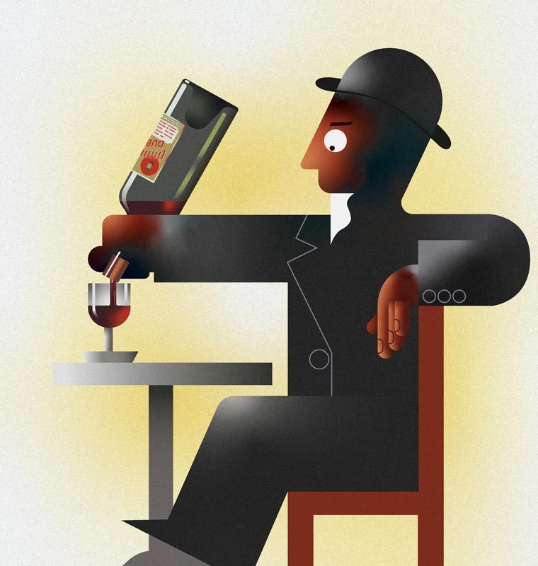 Ilustración dubbonet inspirada en Cassandre