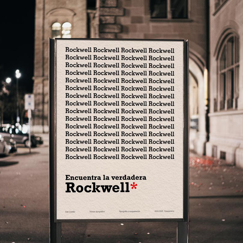 Cartel de la tipografía Rockwell