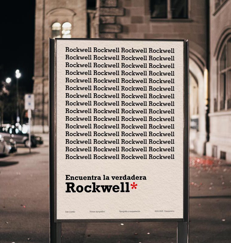 Cartel de la tipografía Rockwell