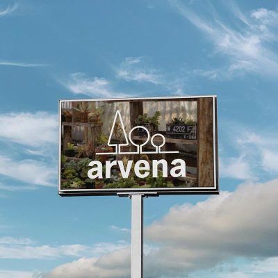 Mockup logotipo Arvena